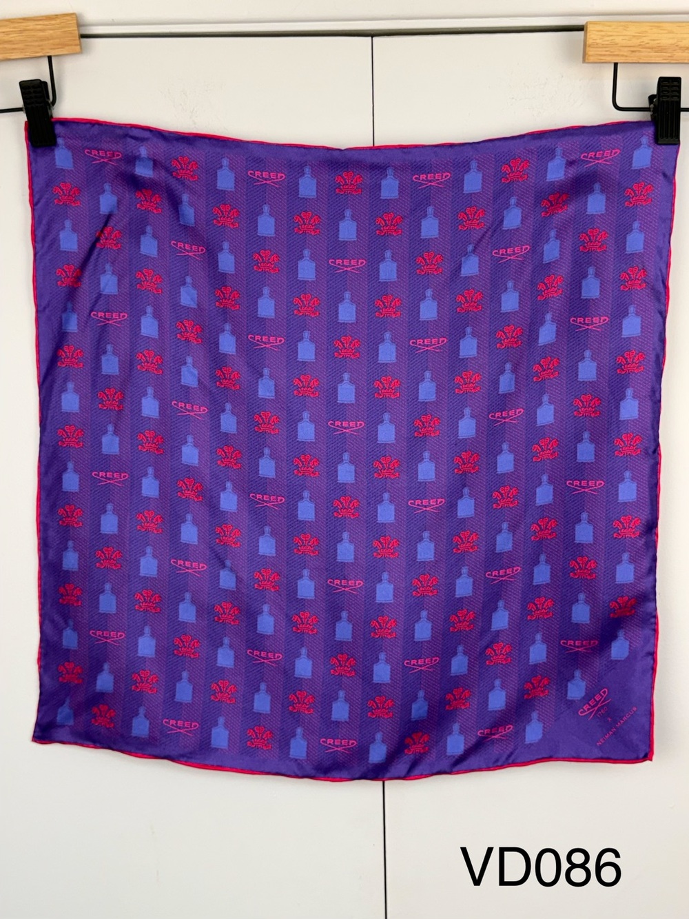 CREED x Neiman Marcus 100% Silk Purple Logo Square Scarf